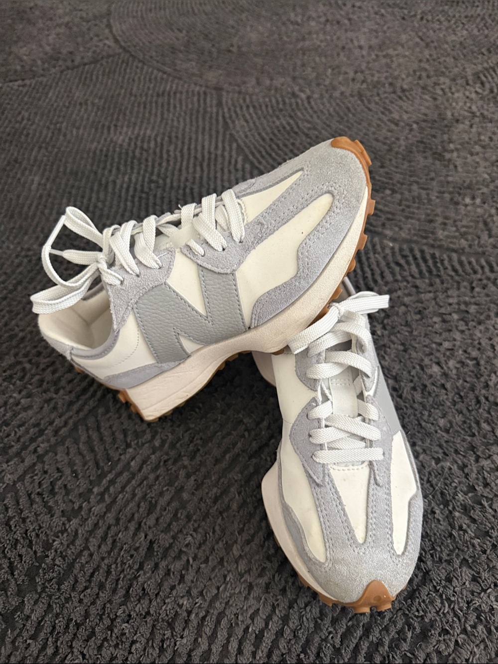 New Balance 327  Women's White and Light Gray Retro Runner Sneakers